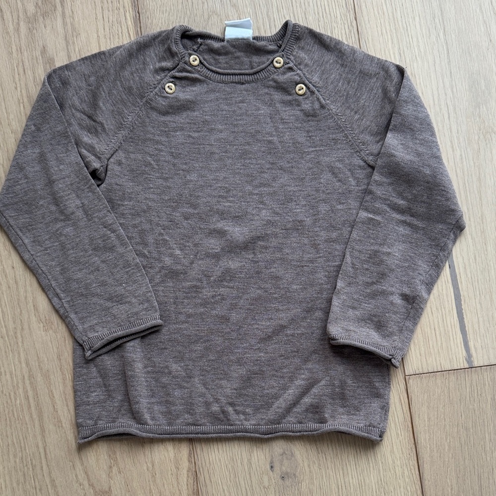 Brown Kids Long Sleeve Shirt